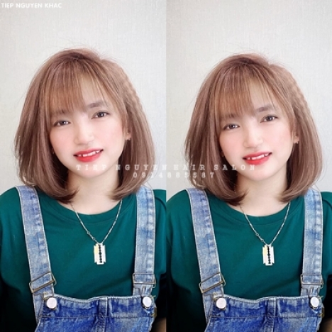 Nhuộm hidden màu nâu sữa tôn da, học nghề tóc - Tiệp Nguyễn Hair Salon