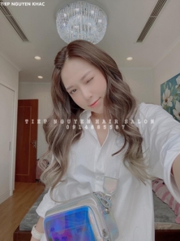 Tóc nhuộm hidden cho nàng mặt tròn cá tính, học nghề tóc - Tiệp Nguyễn Hair Salon