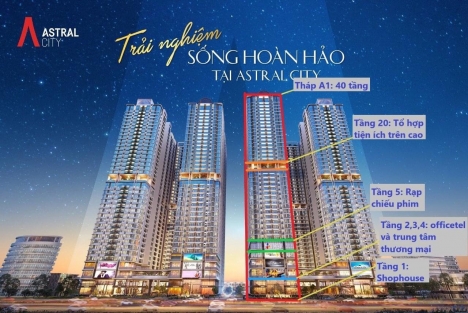 Astral City Thuận An, bán căn hộ cao cấp phức hợp trung tâm thương mại Astral City - chất lượng