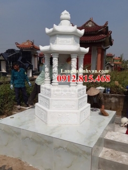 8 Mẫu mộ tháp đá trắng để tro cốt hài cốt đẹp nhất – Tháp thờ cốt