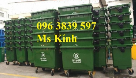 Phân phối xe gom rác 660l, thùng rác nhựa 660l giá rẻ toàn quốc