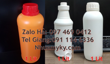 chai nhựa đựng thuốc thủy sản, chai nhựa đựng nông dược chai nhựa nắp garanti Chai nhựa giá sỉ 100