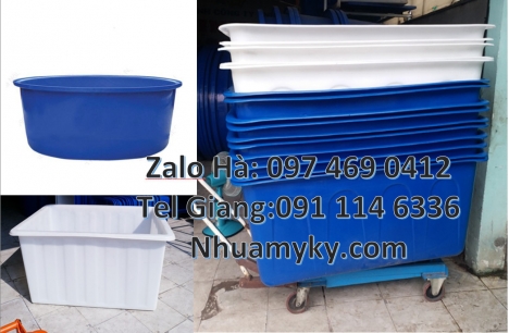 thùng đựng hạt nhựa Thùng dung tích lớn Bán thùng nhựa tròn 3000 lít, thùng nhựa tròn 1100 l