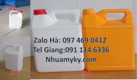 can hdpe, Can 1 lít đựng thuốc sâu, can 1l hdpe vuông, Can 1l chia vạch đựng thuốc diệt rầy, Can 2l