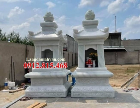 8 Mẫu mộ tháp đá trắng để tro cốt hài cốt đẹp nhất – Tháp thờ cốt