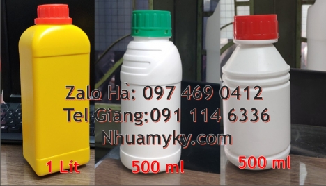 chai nhựa đựng thuốc thủy sản, chai nhựa đựng nông dược chai nhựa nắp garanti Chai nhựa giá sỉ 100