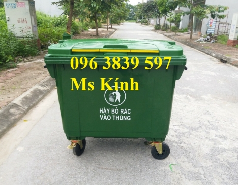 Phân phối xe gom rác 660l, thùng rác nhựa 660l giá rẻ toàn quốc