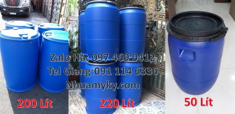 Thùng Phuy 30 Lít, Thùng Phi 30 Lít Thùng phi 30l nắp mở, Phuy nhựa 220 lít nắp mở, Giá bán thùng ph