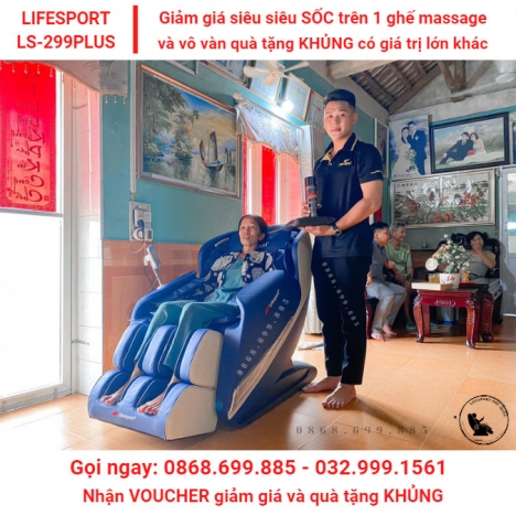 Ghế massage phân khúc 30 triệu Lifesport 299plus - nhận VOUCHER - Gọi: 0868.699.885