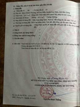 Hàng ngon Cần bán Chính chủ bán đất Chín Thượng, Lan Mẫu, Lục Nam, Bắc Giang ô tô tránh