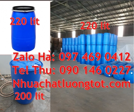 Thùng phi nắp kín, Phuy nhựa 220 lít nắp mở, Phuy nhựa 30 lít, Thùng phuy nhựa 150 lít nắp mở, Giá b