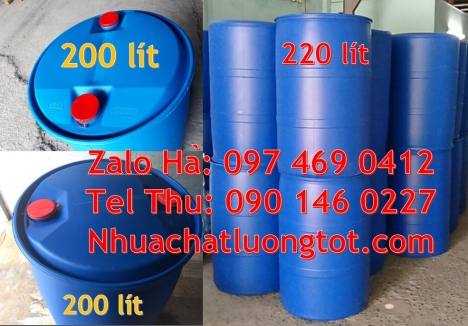 Thùng phi nắp kín, Phuy nhựa 220 lít nắp mở, Phuy nhựa 30 lít, Thùng phuy nhựa 150 lít nắp mở, Giá b