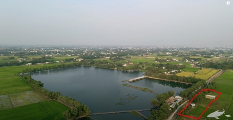 Đất thổ cư ấp Giồng Lớn xã Mỹ Hạnh Nam view hồ câu cá 2 mặt tiền đường shr