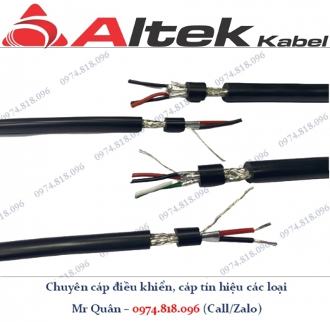 Cáp tín hiệu chống nhiễu RS485 24AWG 1 Pair, 2Pair