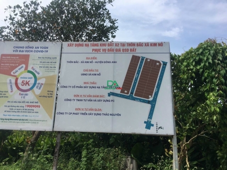 BÁN VÀI LÔ GIÁ THẤP NHẤT ĐẤU GIÁ X2 THÔN BẮC, KIM NỖ, ĐÔNG ANH - 4X TR/M - NHỈNH 3 TỶ.