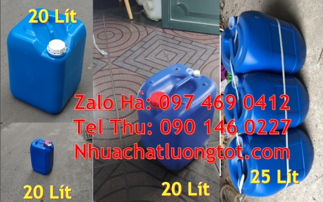 can dẹp 30 lít đựng thuốc thú y giá rẻ can 20l 1kg, can 25l xanh Can nhựa 25 lít vuông xanh đựng