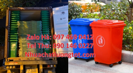 Xe gom rác 120l 240l thùng rác 60 lít có bánh xe Thùng rác 60 lít, Thùng rác 120l nắp k