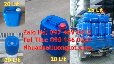can dẹp 30 lít đựng thuốc thú y giá rẻ can 20l 1kg, can 25l xanh Can nhựa 25 lít vuông xanh đựng