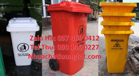 Xe gom rác 120l 240l thùng rác 60 lít có bánh xe Thùng rác 60 lít, Thùng rác 120l nắp k