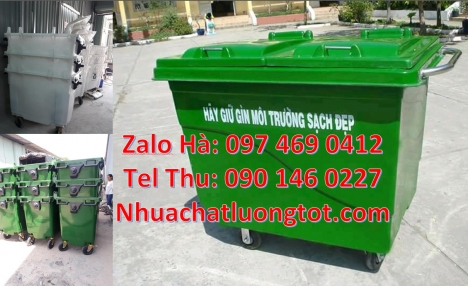 Xe thu gom rác 660l 1000l 4 bánh xe, Xe thu gom rác 660l 1000l 3 bánh đúc, địa điểm bán xe chở rác,