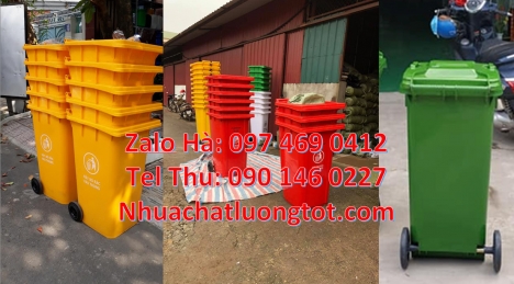 Xe gom rác 120l 240l thùng rác 60 lít có bánh xe Thùng rác 60 lít, Thùng rác 120l nắp k