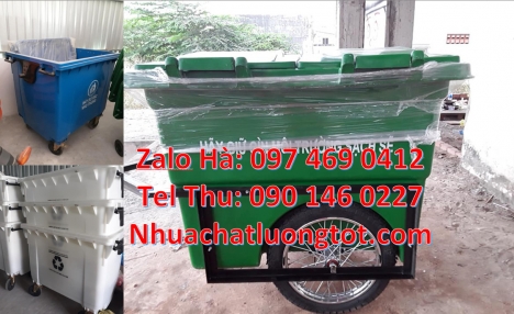 Xe thu gom rác 660l 1000l 4 bánh xe, Xe thu gom rác 660l 1000l 3 bánh đúc, địa điểm bán xe chở rác,