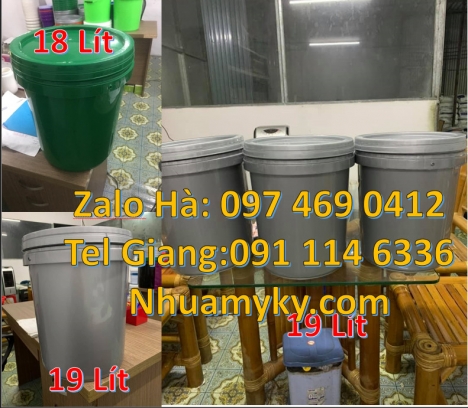 xô nhựa 5l quai sắt, thùng nhựa 3.8 lít, Xô nhựa giá rẻ thùng nhựa, vỏ thùng đựng sơn nước Vỏ thù