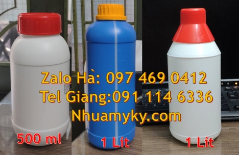 Chai nhựa trong 100 ml nắp vặn trong Chai nhựa 250 ml đựng phân bón, chai nhựa giá sỉ Chai 0.5l giá