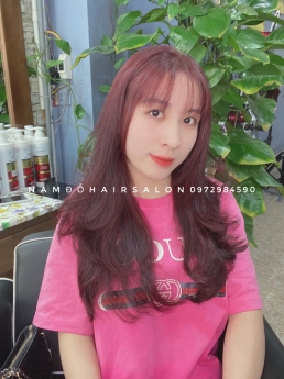 Làm Màu Tím Đỏ, Địa Chỉ Nhuộm Tóc Uy Tín Giá Rẻ Hoài Đức- Nam Đỗ Hair Salon