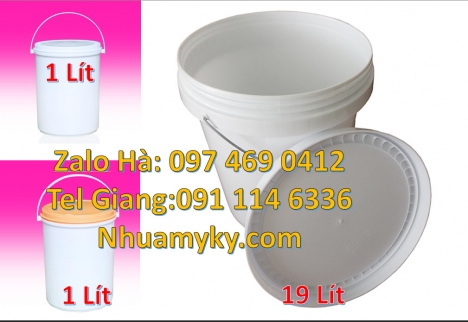 xô nhựa 5l quai sắt, thùng nhựa 3.8 lít, Xô nhựa giá rẻ thùng nhựa, vỏ thùng đựng sơn nước Vỏ thù