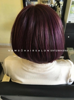 Làm Màu Tím Đỏ,Địa Chỉ Nhuộm Tóc Đẹp Giá Rẻ Hoài Đức- Nam Đỗ Hair Salon