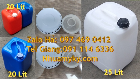 can nhựa giá rẻ hcm, can dẹp 30 đựng nông dược, Can 30l vuông xanh, can 25l xanh, Can 10L đựng hóa c