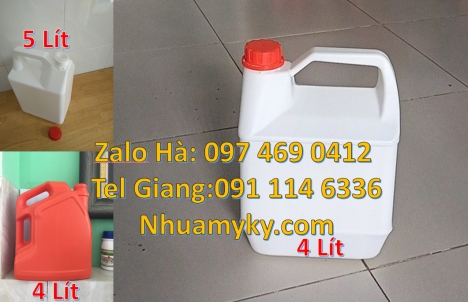Can 0.5l vuông đựng thuốc trừ muỗi, Can 1l vuông, Can 2l tròn, can 4l vòi nhấn đựng nước rửa chén, c