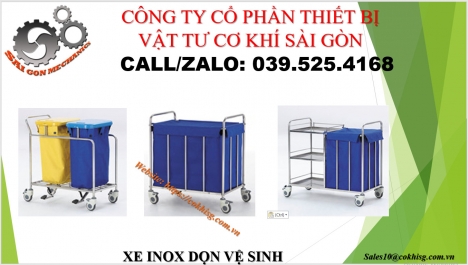 XE ĐẨY INOX DỌN VỆ SINH