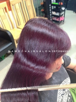 Làm Màu Tím Đỏ,Địa Chỉ Nhuộm Tóc Đẹp Giá Rẻ Hoài Đức- Nam Đỗ Hair Salon