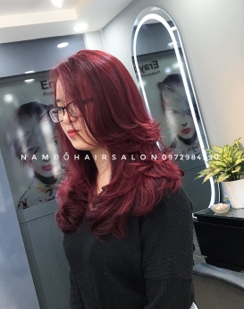 Làm Màu Tím Đỏ, Địa Chỉ Nhuộm Tóc Uy Tín Giá Rẻ Hoài Đức- Nam Đỗ Hair Salon