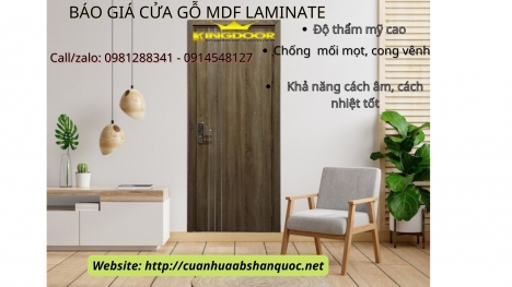 Cửa gỗ MDF Laminate cao cấp nhất hiện nay tại Kingdoor