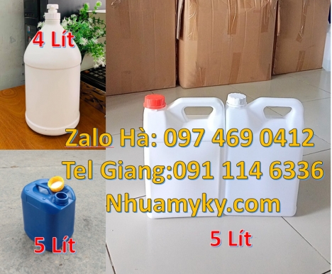 Can 0.5l vuông đựng thuốc trừ muỗi, Can 1l vuông, Can 2l tròn, can 4l vòi nhấn đựng nước rửa chén, c