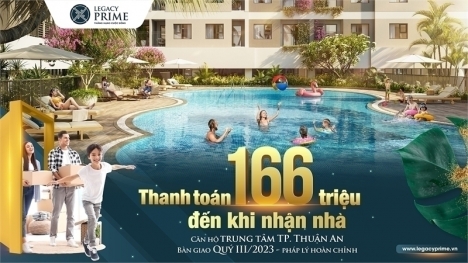Hoàn thành ƯỚC MƠ NHÀ Ở chỉ từ 166 triệu
Căn Hộ Legacy Prime - Ngay Vsip 1 TP. Thuận An, Bình
