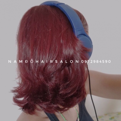 Làm Màu Tím Đỏ,Địa Chỉ Nhuộm Tóc Đẹp Giá Rẻ Hoài Đức - Nam Đỗ Hair Salon