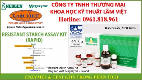 Test kits trong phân tích RESISTANT STARCH ASSAY KIT (RAPID)