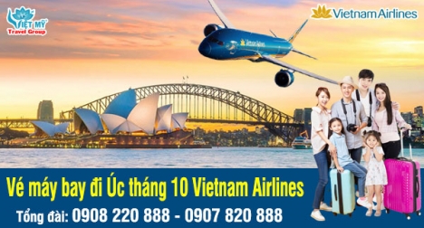  Vé máy bay đi Úc tháng 10 Vietnam Airlines 
