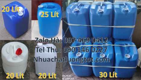 can 20l giá rẻ, can 25l trắng, can 20 lít đựng axit, can nhựa 25 lít đựng dầu thực vật giá rẻ, can n