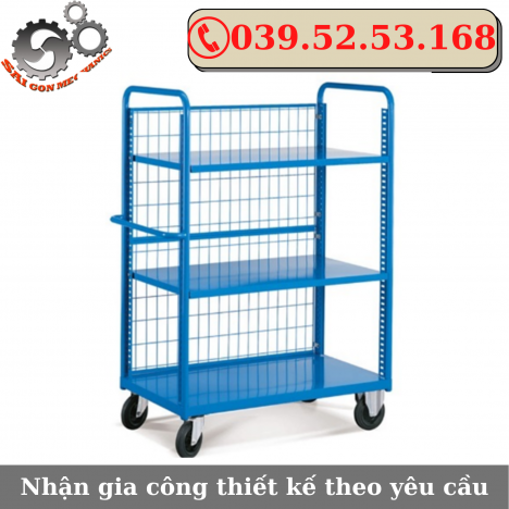 XE ĐẨY HÀNG 3 NGĂN CÓ LƯỚI CHE GIÁ TỐT