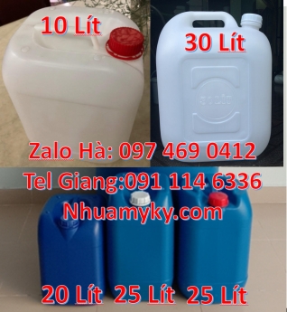 Can nhựa 30 lít đựng phân bón, can 20l giá rẻ can 25l trắng, can 20 lít đựng axit can nhựa 25 lít