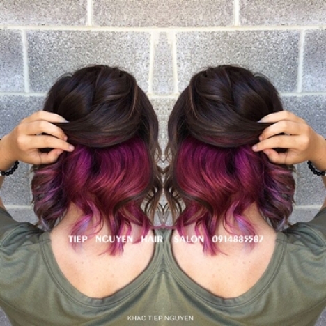 Top 34 kiểu nhuộm hidden ẩn gáy mới lạ cực sang cho nàng - Học nghề tóc Tiệp Nguyễn
