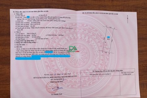 Nhà 4T 85m KĐT Cổ Dương, Tiên Dương - Thang máy - Đường nhựa 10m.