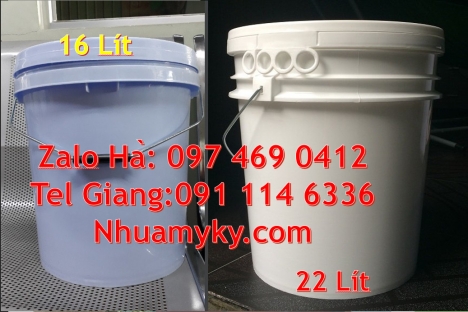 Thùng nhựa, Thùng nhựa 19l giá rẻ. Vỏ thùng sơn 3,8 lít, Vỏ thùng 5 lít quai nhựa, Vỏ thùng s