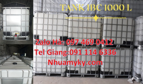 Thùng nhựa ibc 1000 Lít đựng hóa chất Tank 1000L đựng chất phụ gia thực phẩm bồn nhựa 1000l đựng a