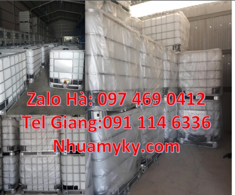 Thùng nhựa ibc 1000 Lít đựng hóa chất Tank 1000L đựng chất phụ gia thực phẩm bồn nhựa 1000l đựng a